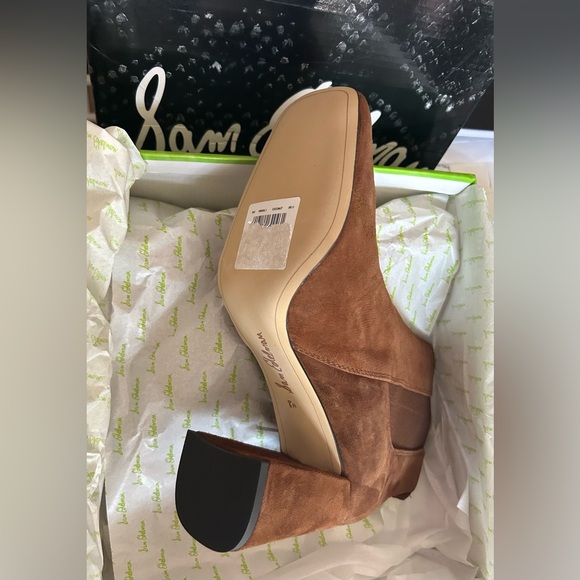 Sam Edelman Suede Booties Nut Brown Women's Size 8.5M New in Box - Picture 8 of 8